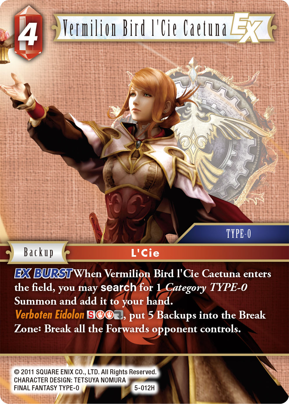Carte de la Semaine (25) - Caetuna de l'Oiseau Vermillion [5-012H]